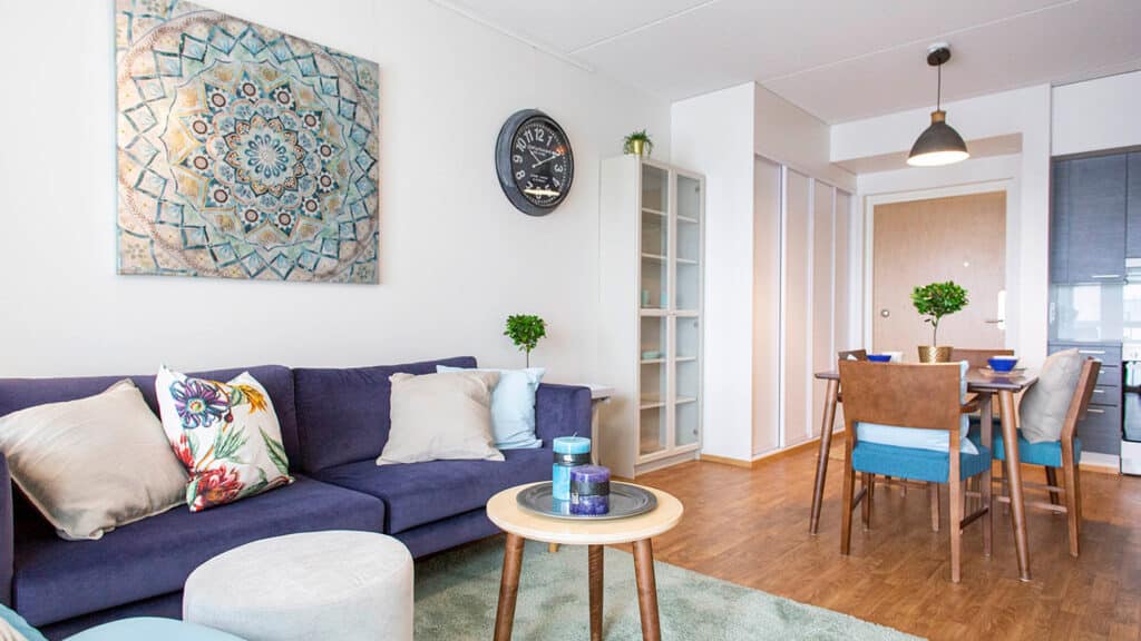 Kaksion Olohuone Ja Keittiötila Palvelutalo Saga Tammilinna