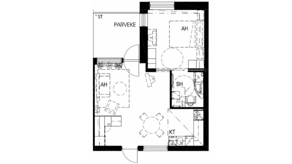 Palvelutalo Saga Kaskenniitty Asunto A135 A142